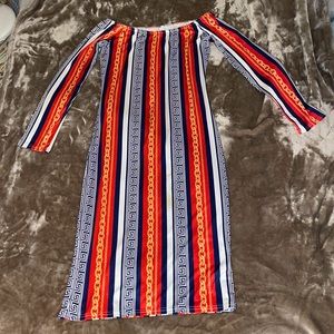 Cuban link printed dress